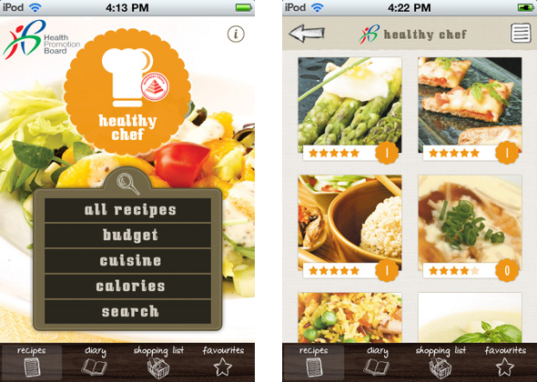 Screenshot of Healthy Chef app